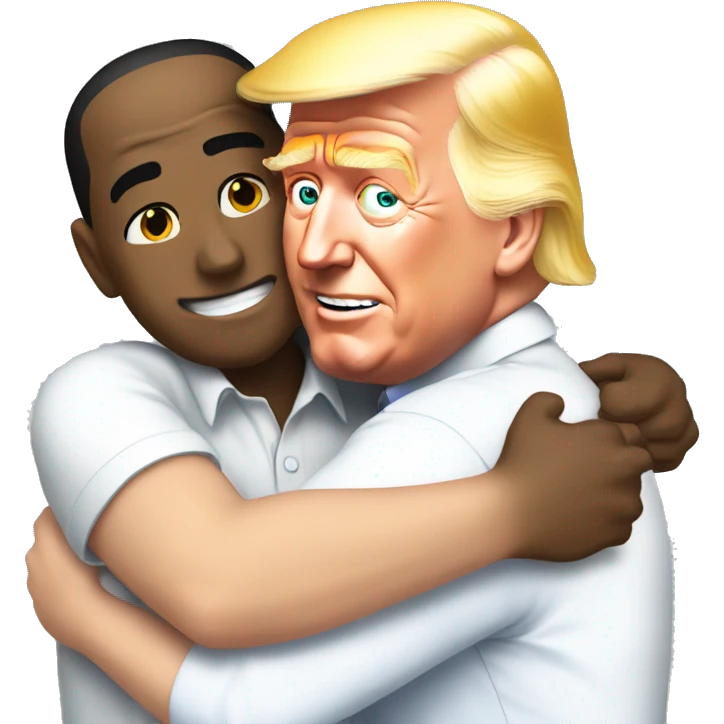 donald trump hugging joe biden  emoji