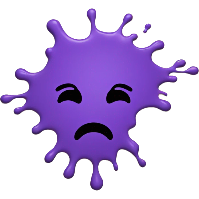 purple paint splashed on the floor emoji