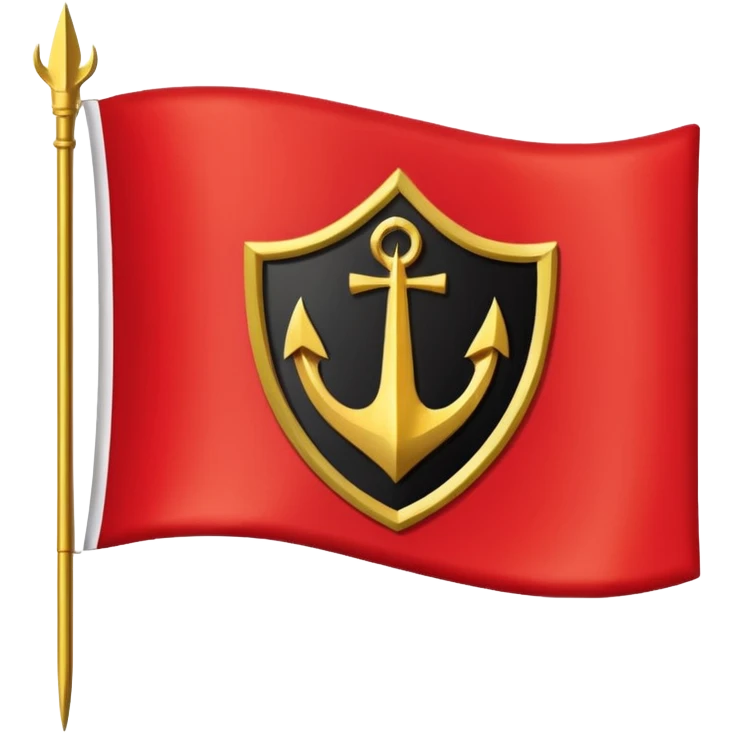 Create a flag with red on the sides like the Trinidad flag with black in middle. Add a gold 🔱 in the middle where the black is emoji