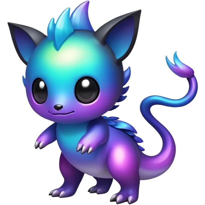  Iridescent gradient black dark fakemon-creature  emoji