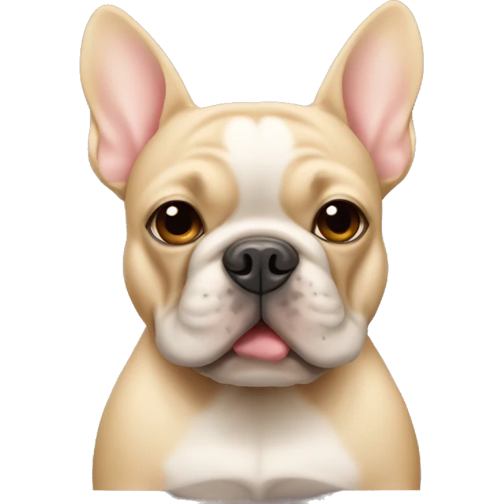 Tan French bulldog drinking beer emoji
