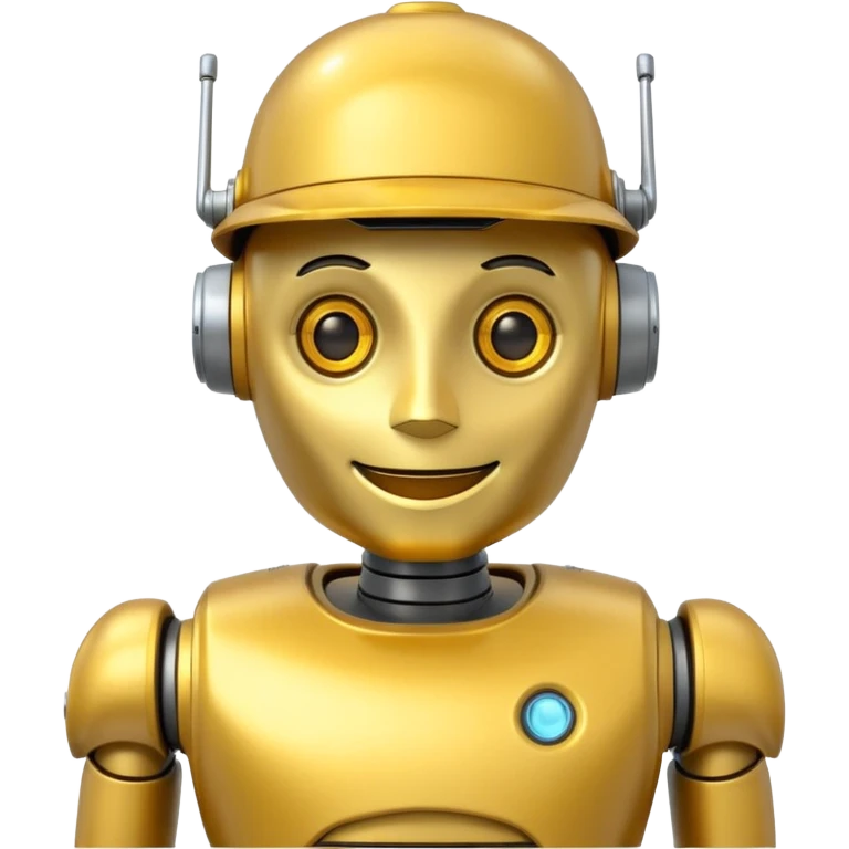 robot with yellow hat emoji