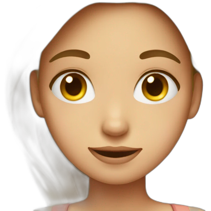 Girl winked emoji