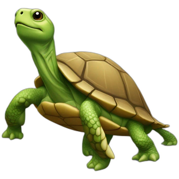 Squelette sûr une tortue emoji