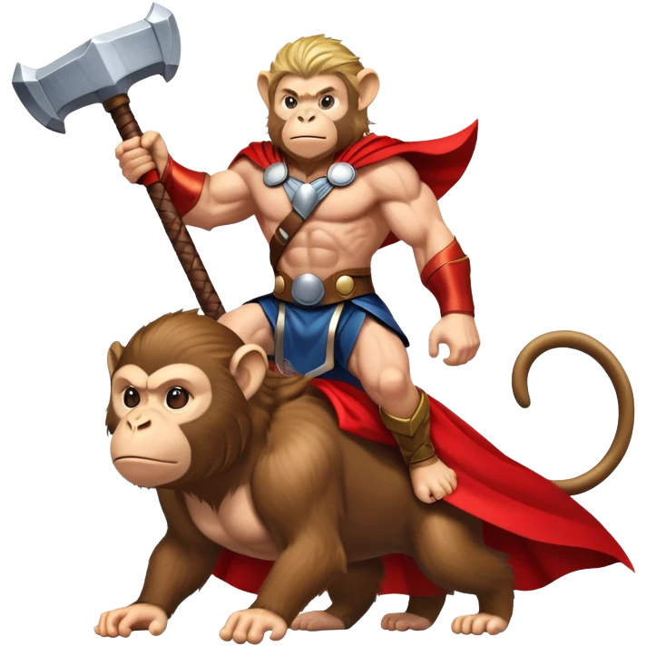 monkey riding thor emoji