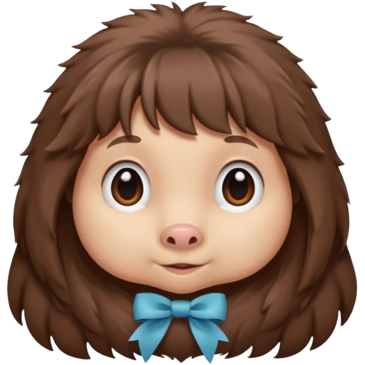 mole with hair ribbon emoji