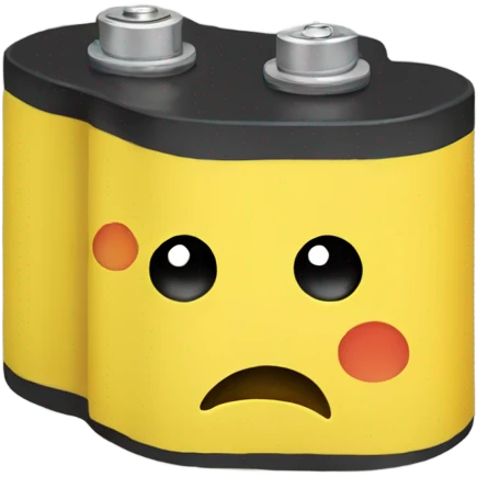 Yellow Sad battery  emoji