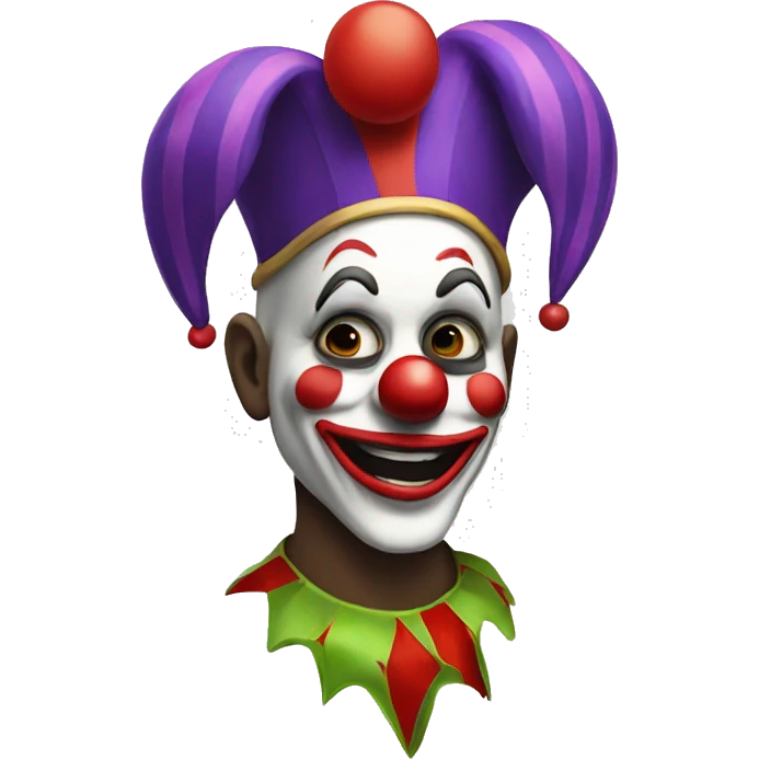 Jester with a clown mask emoji