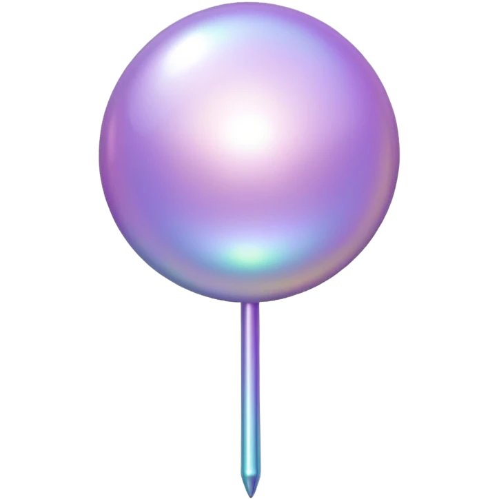 lilac style pearl pin for notes emoji