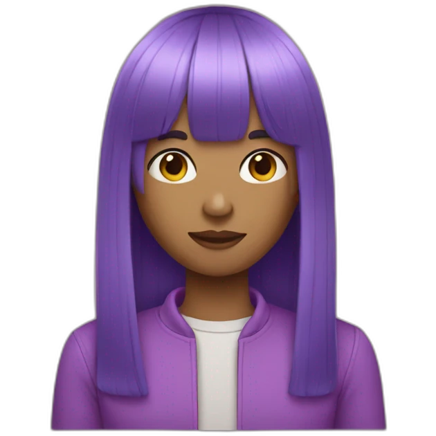 nonbinary person with bob and bangs emoji