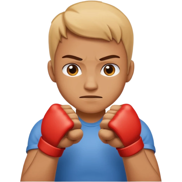 Hands crossed over while having fists emoji