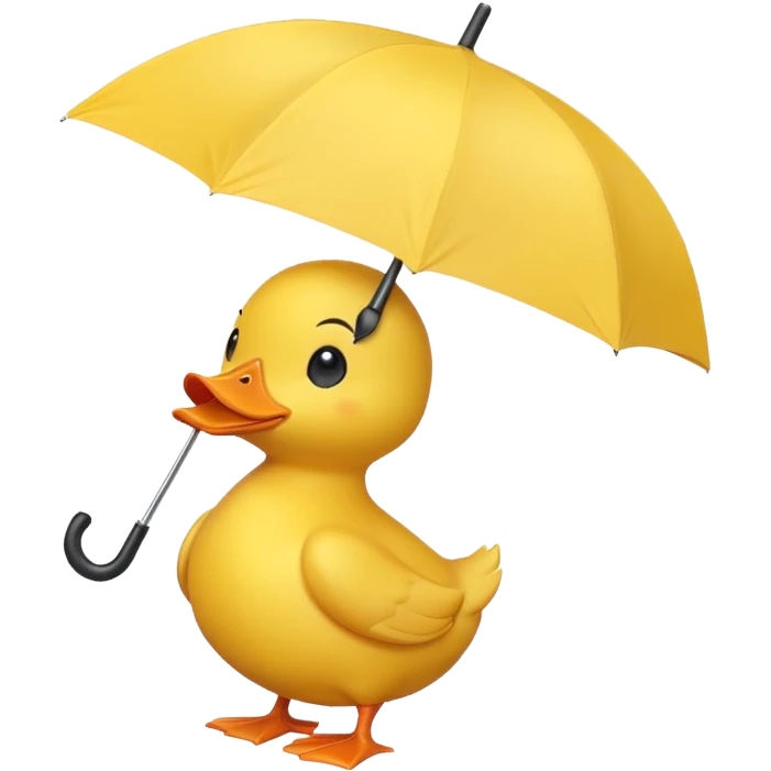 duck holding umbrella emoji