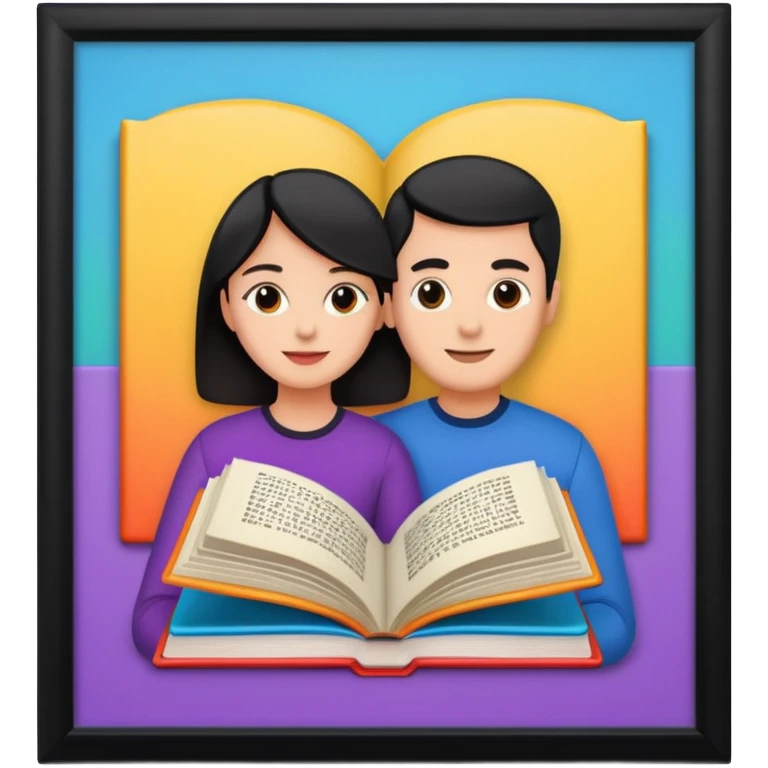 a bunch of people on the cover of a book emoji