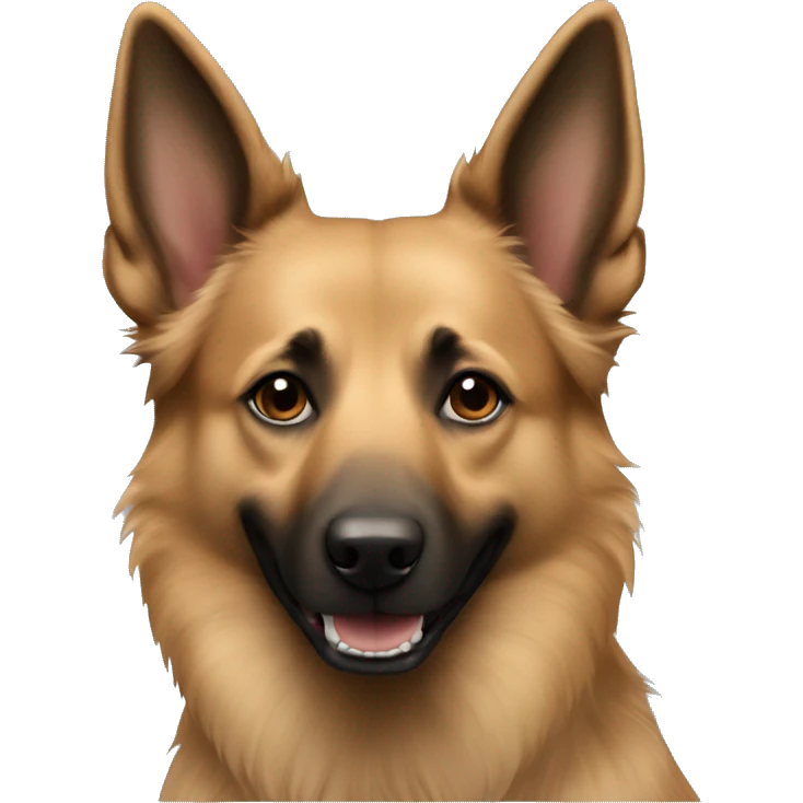A female small light brown Belgian Shepherd Dog emoji