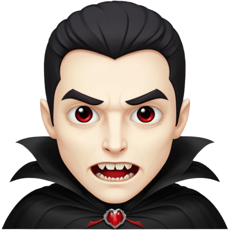 Vampire – Pale figure with fangs and cape emoji