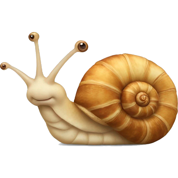 snail with a croissant shell emoji