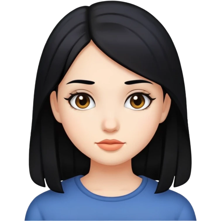 Girl with black hair emoji