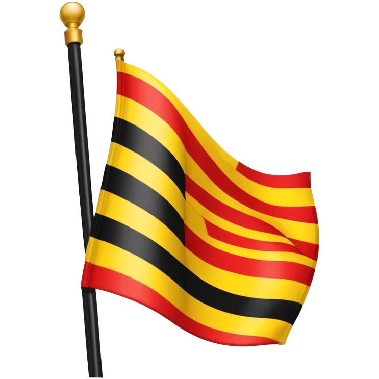 Flag with yellow black and red emoji