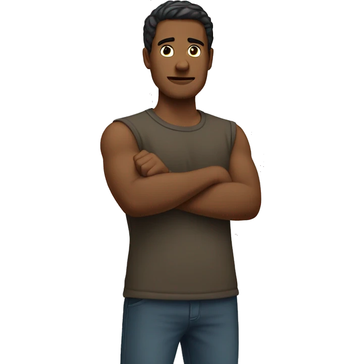Man holding his fists together  emoji