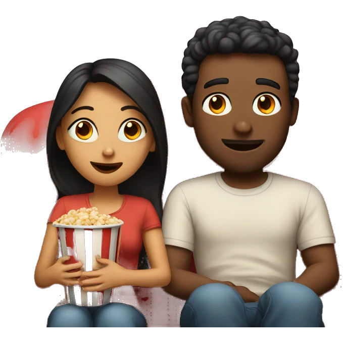A couple watching a movie  emoji
