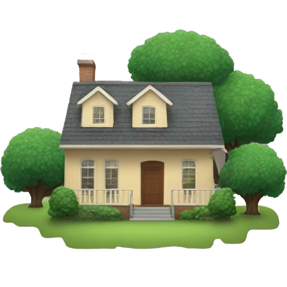 house with trees  emoji