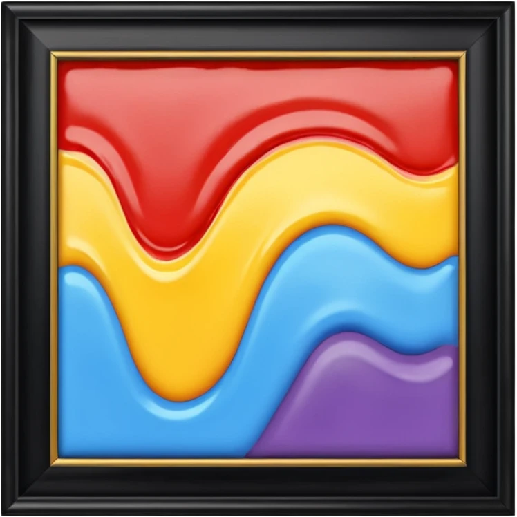 framed wall paint with border emoji