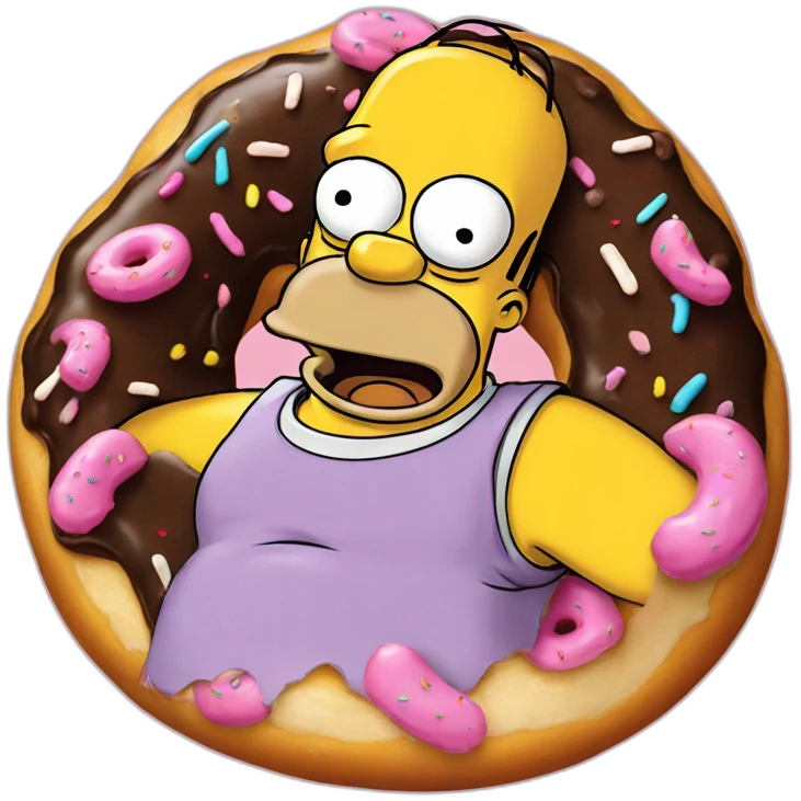 Homer simpson rat a donut emoji