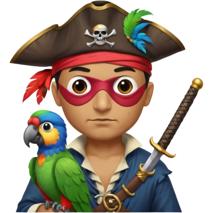 pirate and parrot emoji