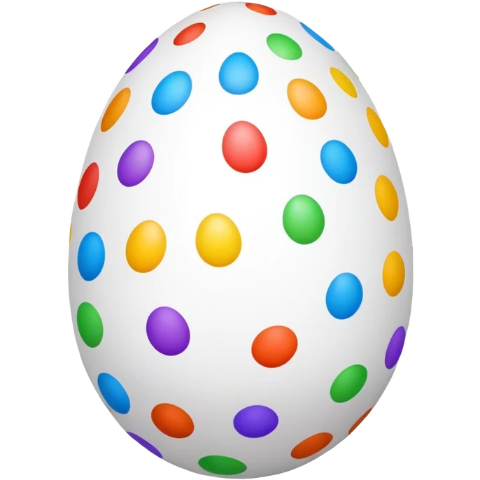 Polka dot egg Rainbow  Color emoji