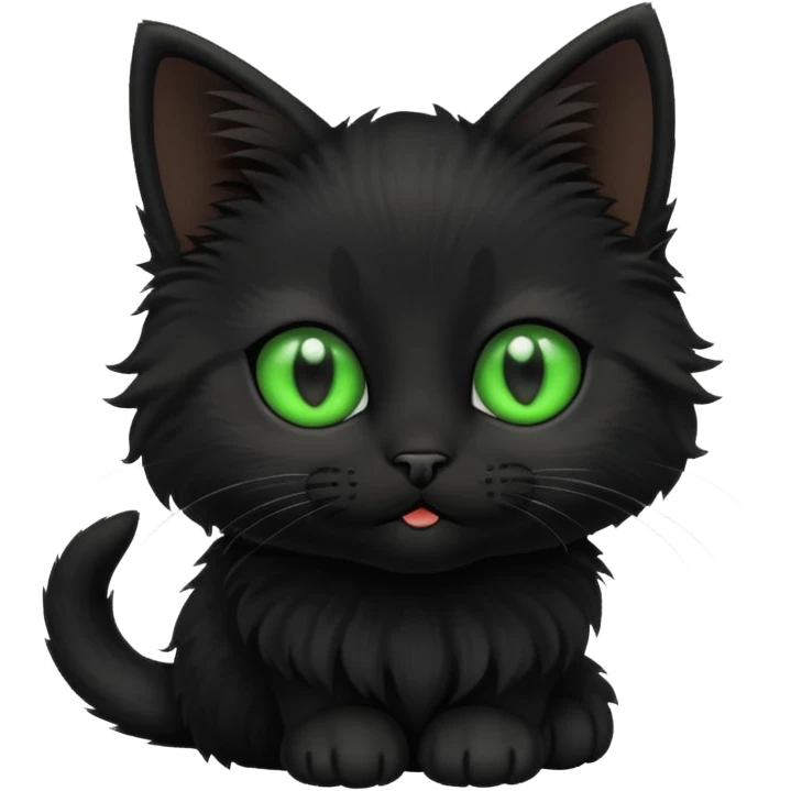 black kitten emoji