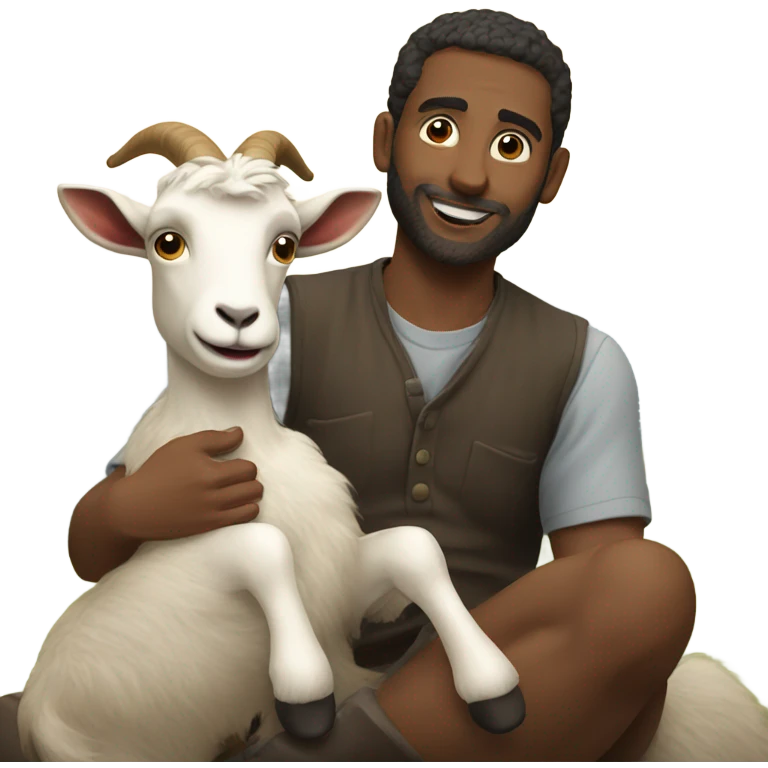 Man riding a goat emoji