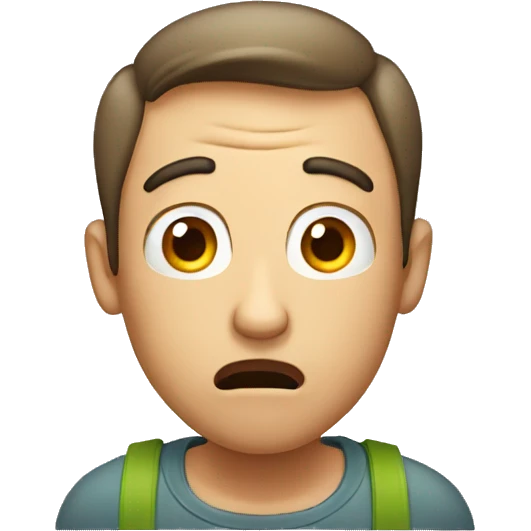 A shocked man holding his head emoji