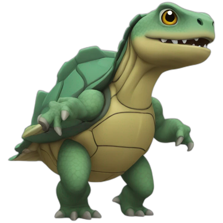 Tortank sur un ronflex emoji