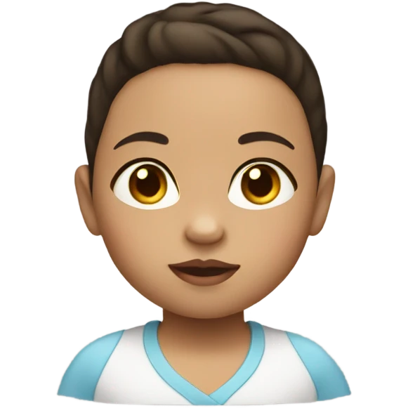 Brunette white baby emoji