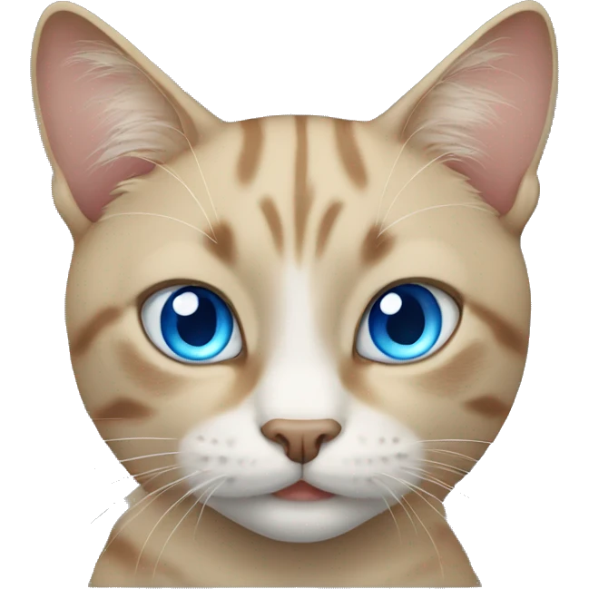 Cat with blue eyes emoji