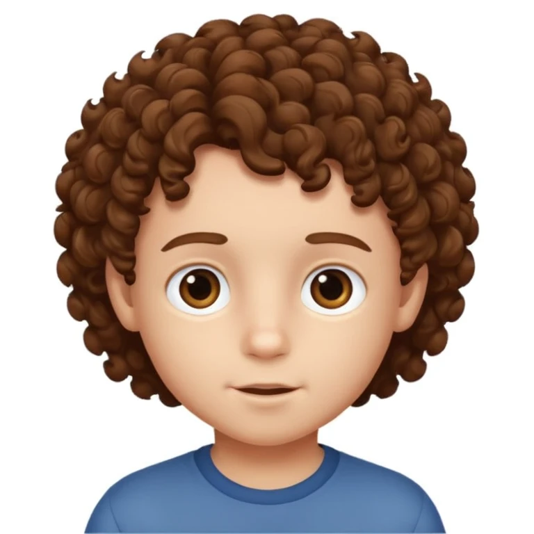 Child boy curly hair emoji