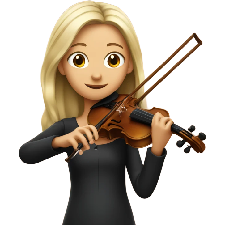 Girl playing violin emoji