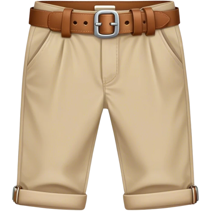 beige casual pants with brown belt emoji