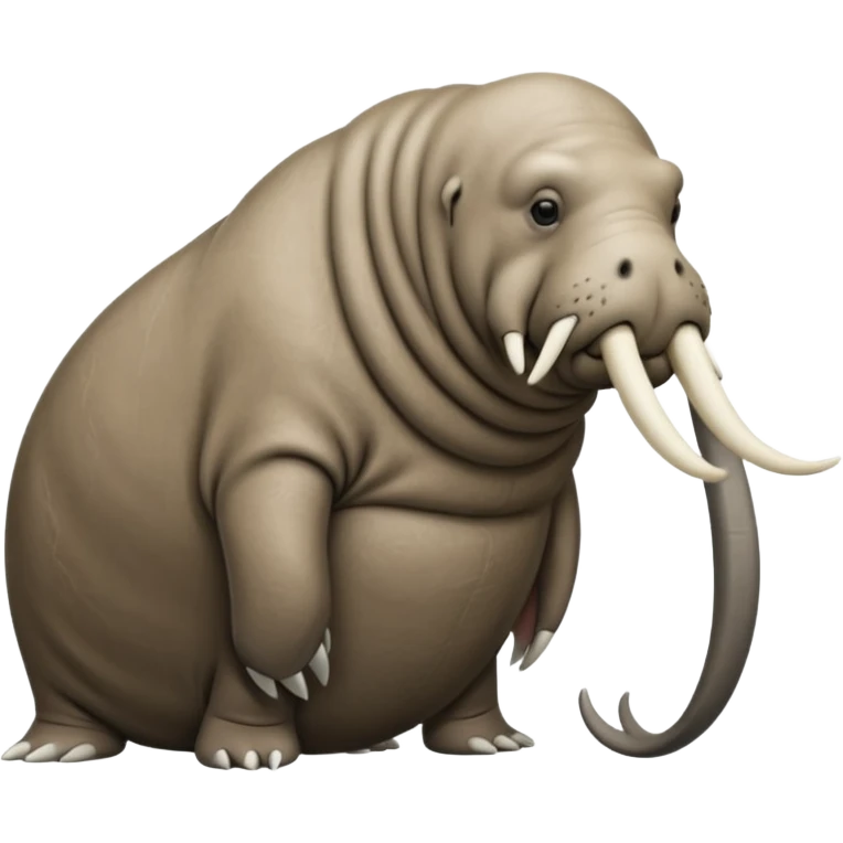 Walrus facing left side view emoji