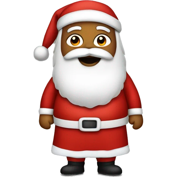 Santa wearing a lavalava skirt emoji