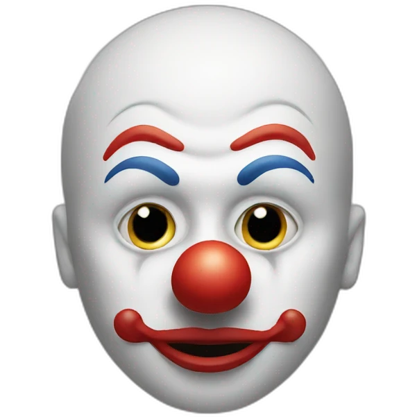 A clown mask emoji