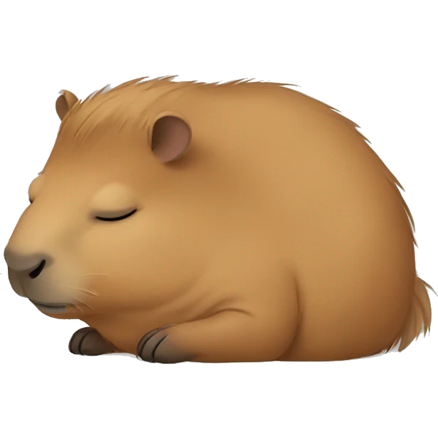 cute capybara sleeping emoji