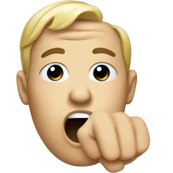 Face with curled finger in front of mouth emoji