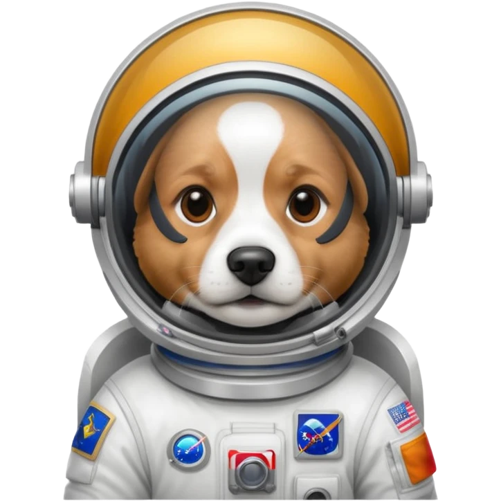 dog dressed as astronaut emoji