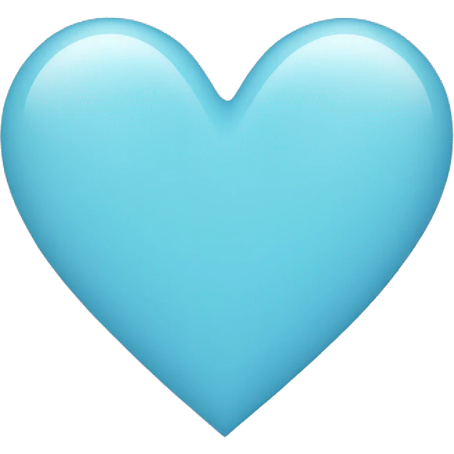 light blue heart emoji