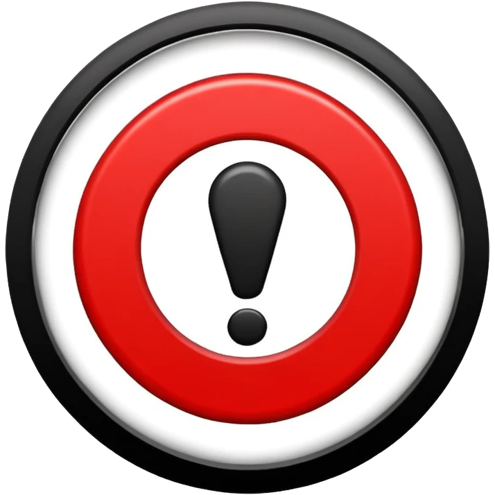 warning sign inside a circle emoji