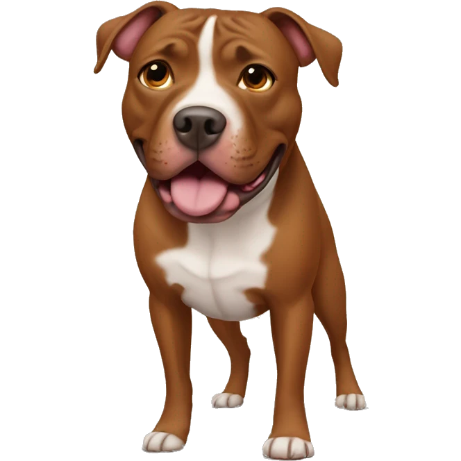 brown pit bull dog emoji