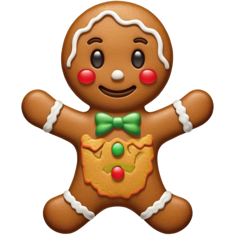 Frowning gingerbread man emoji