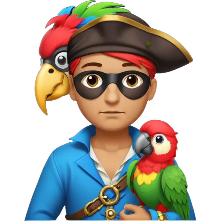pirate and parrot emoji