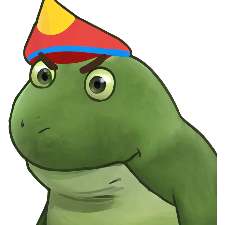 Super Mario in birthday hat emoji